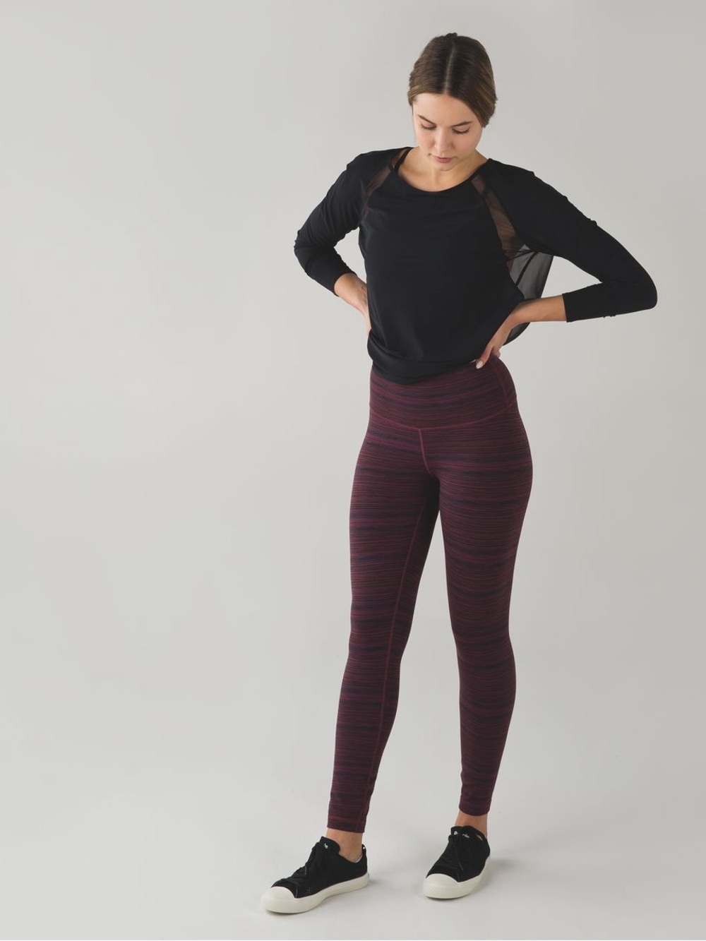 Lululemon High Times 25” Leggings in Cyber Red Grape Bordeaux Drama, Size 4